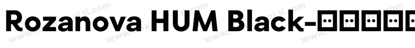 Rozanova HUM Black字体转换